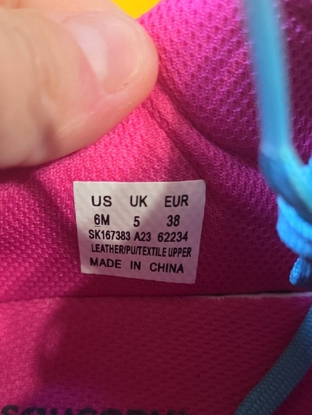 NWOT Saucony Kids Pink and Teal Athletic Sneakers - Picture 7 of 10